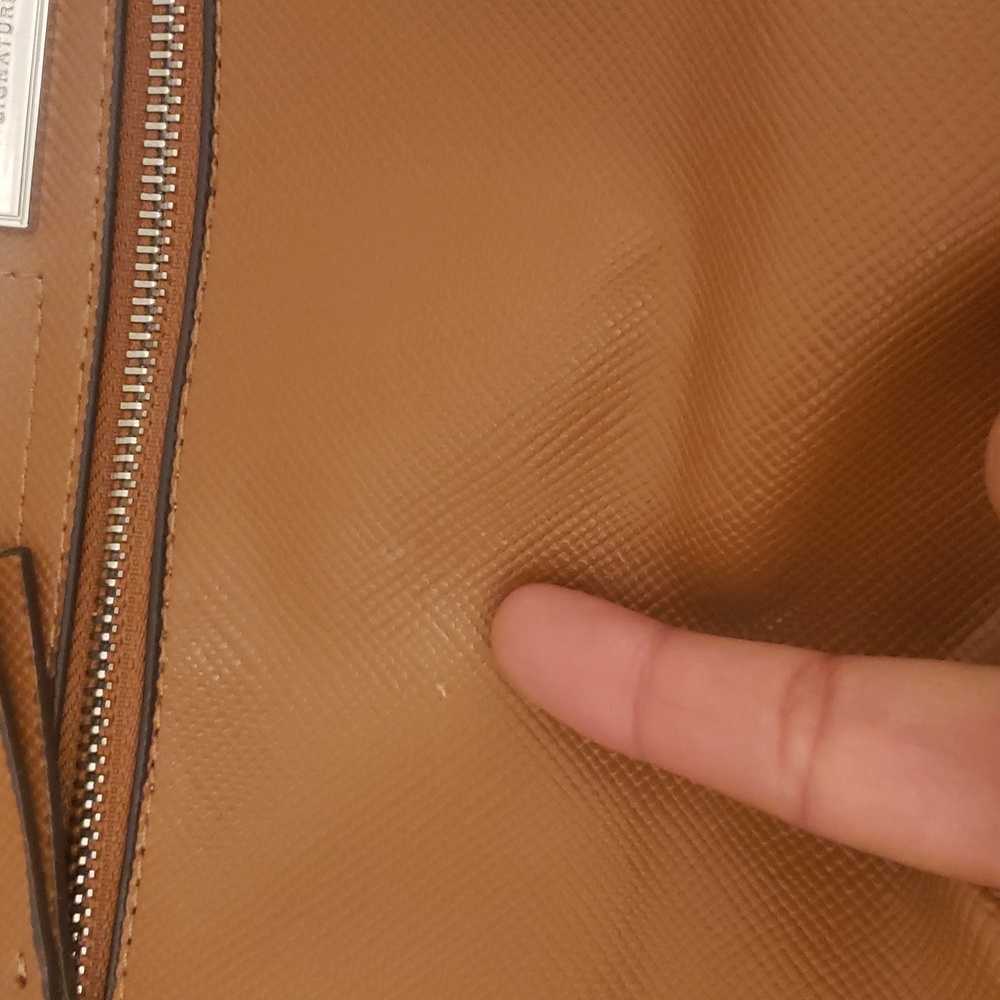 Jones New York Signature Tan Backpack Silver Hardware - Picture 6 of 14